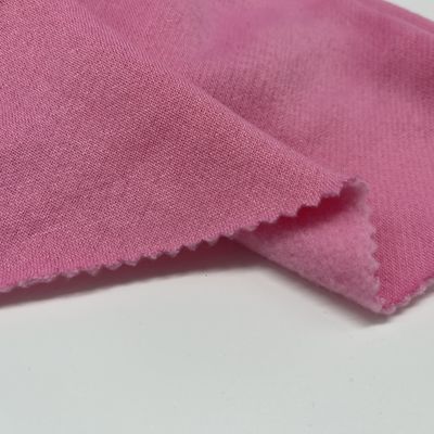 Warm Cotton Polyester Brushed French Terry Fabric Solid Pattern
