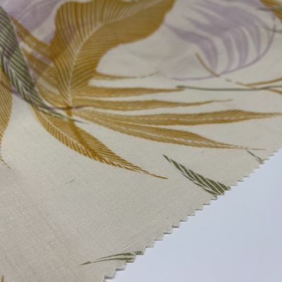High Durability Viscose Cotton Linen Fabric Print Machine Washable