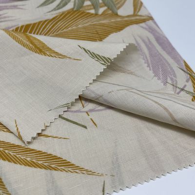 High Durability Viscose Cotton Linen Fabric Print Machine Washable
