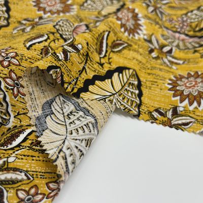 High Durable Linen Viscose Dyed Yarn Fabric Low Flammability