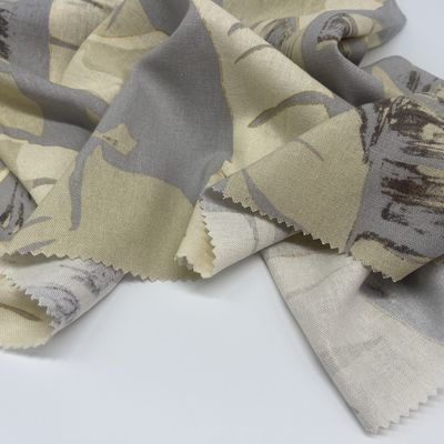 Lightweight Linen Viscose Fabric Print For Home Textiles