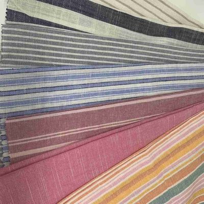 Yarn Dyed Linen Viscose Fabric For Upholstery 136cm 190gsm 55% Linen 45% Rayon S15-036