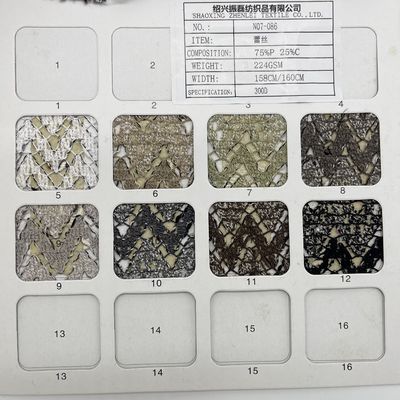 Customized Knitting Jacquard Fabric 75% Polyester 25%Cotton 155cm 220gsm N07-086