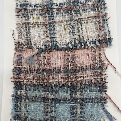100% Polyester Medium Weight Tweed Linen Fabric Low Shrinkage  146CM 307GSM S08-049