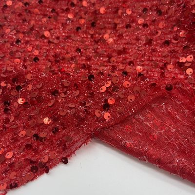 Shiny Garment Mesh Sequins Embroidery Fabric M18-001
