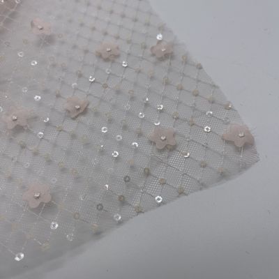 Patterns Glitter Embroidery Fabric Lightweight M13-029