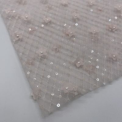 Patterns Glitter Embroidery Fabric Lightweight M13-029