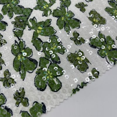 Durable Smooth Sequins Embroidery Fabric Cloth  M13-005
