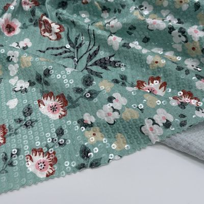 Home Textile Sequins Embroidery Fabric Garment M13-009