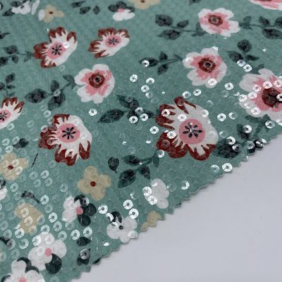 Home Textile Sequins Embroidery Fabric Garment M13-009