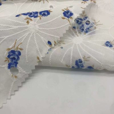 Weave Cotton Embroidery Fabric For Garment Home Textile M04-LK022