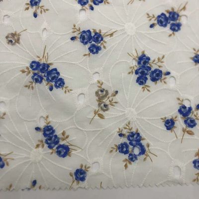 Weave Cotton Embroidery Fabric For Garment Home Textile M04-LK022