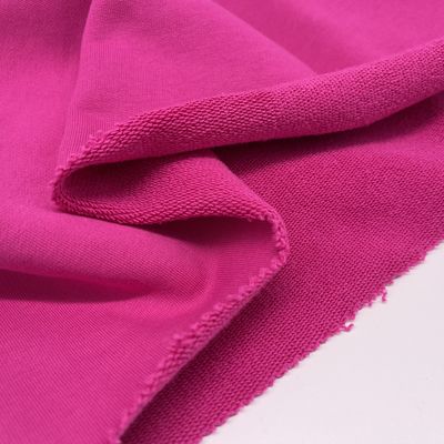 Custom 100% Cotton Knitted Solid French Terry Cloth Fabric