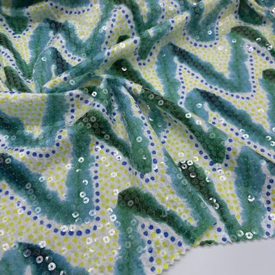 Various Designs Embroidery Fabric Sequins Embroidery Material M13-004