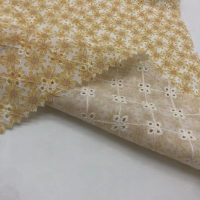 Printed stylish Cotton Embroidery Fabric Home Textile M04-LK015