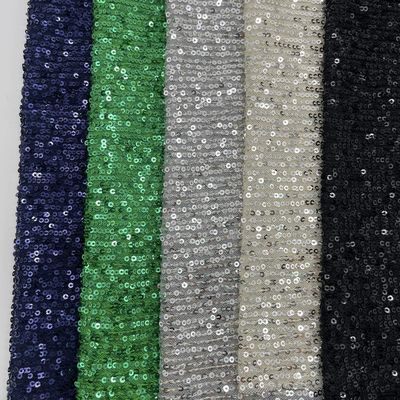 Waterproof Durable Sequins Embroidery Fabric Material M01-039